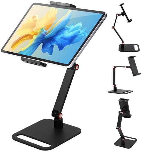 Portable Monitor Holder 360°Swivel Bracket Tablet Holder for 12-17.3Screen | Adjustable Portable Monitor Desktop Clamp Stand, Monitor Stand Desk Holder, Universal Expandable Display Base iPad Stand