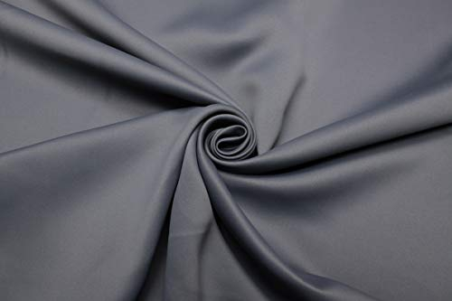 Verdunkelungsstoff Meterware Vorhangstoff 160cm Thermostoff Gardinenstoff Dekostoff Kälteschutz wärmeisolierend Thermogardine Vorhang Gardine Lichtundurchlässig Blickdicht Sonnenschutz (Dunkelgrau)