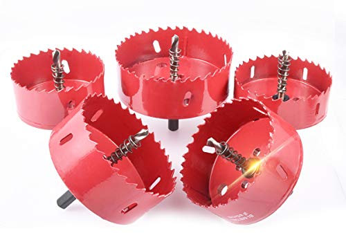 KATUR M42 HSS Scie Cloche Bi-Métal 75-120mm, Scie Trèpan Pour Fer, Aluminium, Bois, Cloison Sèche, Tuyau, Plastique, Panneau De Fibres De Bois