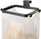 Support de sac poubelle en métal pour cuisine, bureau, dortoir, poubelle, sous le support de placard, crochet pour poubelle pour économiser de l'espace, noir