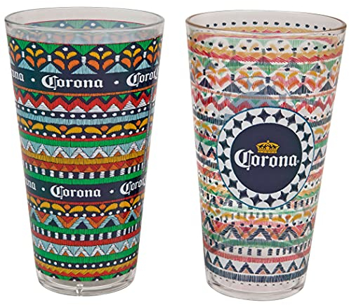 West Coast Novelty Corona Pint-Gläser, extra bunt, 2 Stück