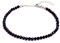 BERGERLIN Obsidian Fußkette schwarz - facettiertes, schwarzes Fußkettchen - Silber - XS-S