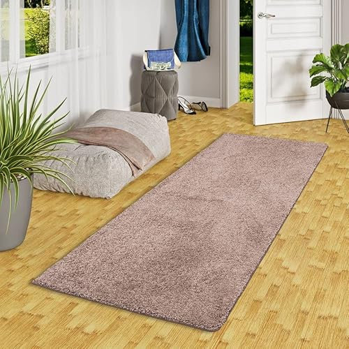 Snapstyle Luxus Hochflor Langflor Teppich Läufer Milano Mauve in 9 Größen