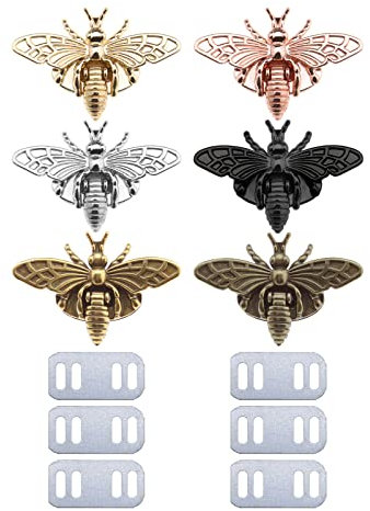 VGOL 6pcs Sac à Main Serrure Abeille Forme Serrures Sac Matériel Torsion Tour pour Bricolage Cuir Artisanat Sac à Main Fermoir Décoration Matériel