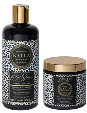 NOÏA HAIR – Coffret Duo Professionnel RITUAL – Shampoing 500ml + Masque 500ml – Nutrition & Brillance – Soin Douceur – Tous Types de Cheveux