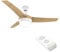 Newlux - Ventilador de Techo con Luz y Mando a Distancia Roof W420 con 3 Aspas (Ø106cm), Funcion Inverter, Programable 4h y 3 Vel. Motor de Cobre 60W y Área de cobertura 35m2 | Incluye Kit de Montaje