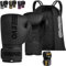 EVO Fitness Gants de Boxe Noirs Mats MMA, Muay Thai, Arts Martiaux, Kickboxing, Sparring, entraînement, Combat, Sac de Frappe, Gants Roses avec Bandages pour Les Mains (Noir, 10 OZ)