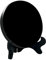 UGZDEA Schwarzer Obsidian Spiegel, Schwarzer Obsidian Wahrsagespiegel Für Heimdekoration-Yoga Meditation Energie Spiegel Mit Halterung (8cm)