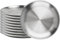 ZOENHOU 10 Pcs 20cm Stainless Steel Dinner Plates, Round Serving Platter Plates Dishes, Rust Resistant Silver Metal Plates for Camping, Barbecue, Picnics, and Outdoor Use