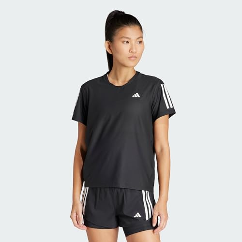 adidas Women's Own The Run Base Tee, Black/Reflective, L