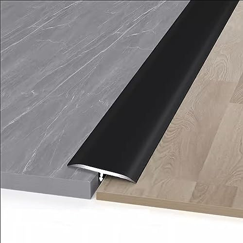 HCZION Übergangsprofil Teppich 90cm Boden Abdeckleiste Übergangsleiste Aluminium Böden Übergangsschiene Ausgleichsprofil Dehnungsfugenprofil (Color : Black-w 33mm, Size : W 33mm-3pc)