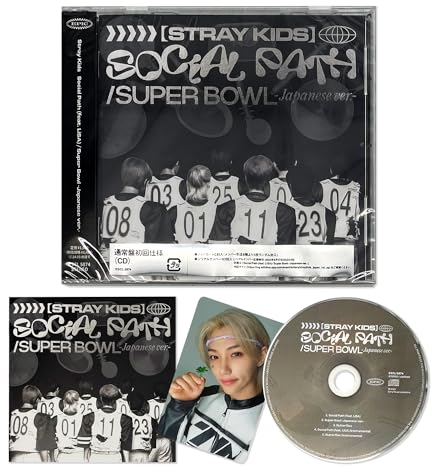 STRAY KIDS - [Japan 1st EP] 'Social Path' (Standard Ver.) CD + Lyric Book + Photo Card + Poster + 2 Pin Badges + 5 Extra Photocards