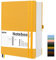 Mlife Notizbuch B5 Liniert,360 Seiten Und 100g/M² Tintenfestes Papier,PU Hard Cover Notebook,Hardcover Collegebloc,Tagebuch für Erwachsene,Notizbücher Mit Falttasche für Bullet Journal&Journals(Gelb)