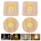Sporgo 4 Stück LED Holzsockel: Holz Leuchtsockel 3 Farben Einstellbar Holzsockel, Beleuchtete Sockel mit Schalter, Holz Led Lichtsockel für Kristallkugeln, Glas, Schmuck, Acryl und Harz