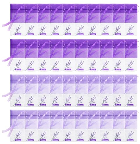 IJHYGD 40 Pcs Lavendelsäckchen Lavendelsäckchen Leer Lavendel Duftsäckchen Lavendel Säckchen Säckchen Lavendel Lavendel Säcke Stoffbeutel Klein Stoffsäckchen für Lavendel (Dunkelviolett+Hellviolett)