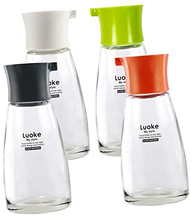 GOOHOCHY Salat Dressing Sirup Flasche Spender Essig Flaschen Glas Öl Flasche Öl Dekanter Ausgießer Glasflasche Speiseölbehälter Terrarium Wasserspender Sojasauce Flasche