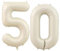 Geburtstag zahlen Luftballon 50 jahre-Cremeweiß XXL Jumbo Folienballon 40 Zoll – 101 cm Luftballons 50 Geburtstag Junge Mädchen Babyparty Geburtstagsdeko Jubiläumsparty Dekoration