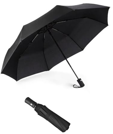 KGDUYC 1 Pieza Paraguas Plegable, 8 Huesos Protección UV Exterior, Toldo Sombrilla Maleta, Paraguas Plegable Compacto para Mujeres y Niños de Viaje con Cierre de Pulsador