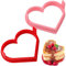 Kamehame Pancake Mould Heart Silicone Fried Egg Moulds 2 Pcs Heart Shaped Pancake Rings Egg Ring for Pancake, Egg