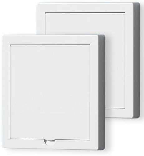 Acmerota 2 piezas de placa ciega simple con cubierta de enchufe abierto Placas ciegas simples superpuestas blancas para enchufes tipo 86 sin usar, protección contra descargas eléctricas