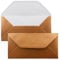 50 Brief-Umschläge Kupfer Metallic DIN Lang - 110 x 220 mm (11 x 22 cm) - Nassklebung ohne Fenster - Ideal für Einladungs-Karten - Serie FarbenFroh