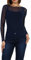 Miss Rouge: T-Shirt, Netzstoff, Oberteil aus transparentem Voile, Einheitsgröße 36-40, marineblau, One size