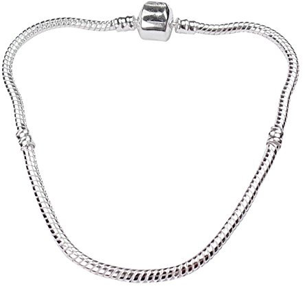 Beads R Us® - Genuine Solid Sterling Silver Charm Bracelet For Pandora Style European Charms, Clips and beads. 9 Size's Available. (24)