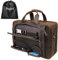 Augus Business Travel Briefcase Genuine Leather Duffel Bags for Men Laptop Bag fits 15.6 inches Laptop, Coffee-2, OneSize, Briefcase