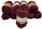 Yarnart Mink 10 x 50 gramm Plüschgarn, Fransengarn, 500 gramm Paket Wolle (Bordeaux 339)
