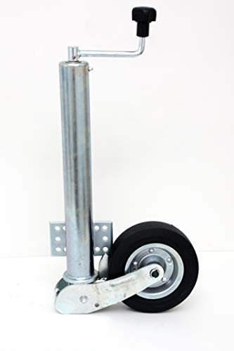 Winterhoff Automatik Stützrad 60mm 300kg Stützlast Flacher Flansch am Rohr Anhänger Trailer 1860664