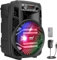 Pyle Enceinte Portable, Enceinte Bluetooth, 300W, Utilisation Intérieur/Extérieur, Haut Parleur Sono avec Caisson de Basses, Tweeter, Entrée Microphone, Lumières de Fête, USB, Radio, Télécommande