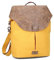 Zwei Damen City-Rucksack Olli O12 Rucksack (7 L) im Retro-Look mit Blumenanhänger im Canvas-Style mit Lederoptik, Hauptfach mit Reißverschluss, gepolstertes Laptopfach, wasserabweisend (yellow)