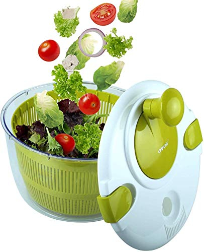 JWCN Mini Salad Spinner Gesunde Ernährung Large Salad Spinner und Dresser | Einfache und Bequeme Salatschüssel mit Verschlussdeckel und Griff Uptodate