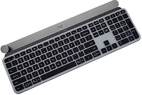 Housse de protection pour clavier Logitech MX Keys S/MX Keys Advanced Wireless Illuminated Keyboard, Logitech Craft Wireless Keyboard Skin Protector Accessories - Noir
