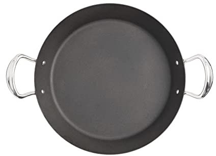 Samuel Groves Seasoned Carbon Steel Range Frying Pan, Balti Dish and BBQ Melting Pot, Indestructible Construction for Cooking Any Dish UK Made (12 Paella Pan)