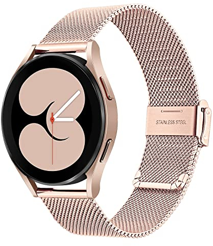 TRUMiRR Compatible avec Galaxy Watch 5/Galaxy Watch 4 40mm Bande de Montre, 20mm Bracelet Montre en Acier Inoxydable tissé pour Samsung Galaxy Watch5/Galaxy Watch4 40mm Smartwatch