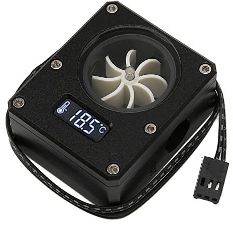 PC-Wasserkühlungsmesser, Durchflussmesser 12 V, kleines LCD-Display, hohe Sicherheit 3 für PC zur Wasserkühlung (schwarz)
