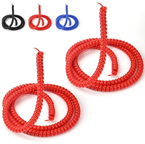 Natcoo 2 Meter Spiralschlauch Kabelschutz Abdeckung für Xiaomi M365/Pro/1S/Essential/Pro2/Mi3, für Ninebot G30 E Scooter Zubehör(2 x 100cm/Rot)