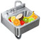 AMEERR 50 * 41 * 15CM Fregadero Exterior Lavabo Industrial Jardin con Patas Acero Portatil Comercial Preparación Estación de Trabajo, Grifo monofrío de inducción o Grifo Manual de frío y Calor