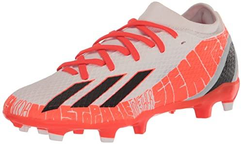 adidas Unisex-Adult Speedportal Messi.3 Firm Ground Soccer Shoes, Cloud White/Core Black/Solar Red, 7 UK
