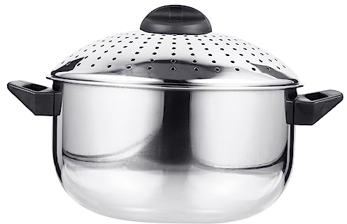 CALLARON Pot Casserole+à+pâtes Casserole De Cuiseur De Pâtes De Nouilles Pates Fondoir à Beurre Avec Couvercle Passoire Plat a Pate à Cuire Lait Marmite Acier Inoxydable