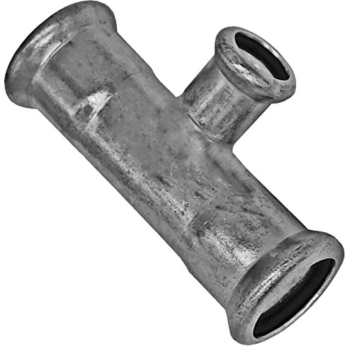 Pressfitting aus Edelstahl M-Kontur | T-Stück reduziert i/i reduziert/i | 28 mm x 15 mm