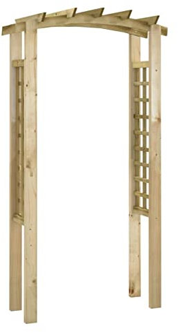 Tidyard Arche en Treillis Arche de Jardin en Bois pour Plantes Grimpantes Arche à Rosiers 110x60x220 cm Bois de pin Massif imprégné