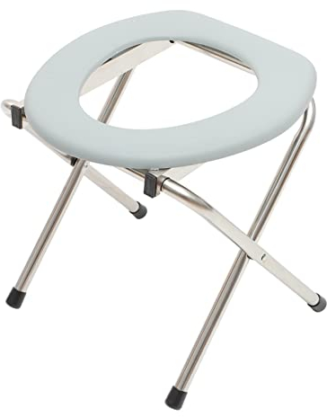 INOOMP 1 PC Toilette Pliante Porta Pot Pour Adultes Porta Pot Pour Le Camping Tabourets Pliables Pour Adultes Siège De Toilette Surélevé Pliant Chevet Commode Lit Casseroles Pour Hommes