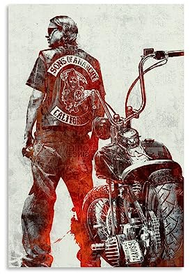 UMCHU Sons of Anarchy Art Poster Dekorative Malerei Leinwand Wandkunst Wohnzimmer Poster Schlafzimmer Malerei,Wandkunst Bilddruck Moderne Familienzimmer Dekor 08x12inch(20x30cm)