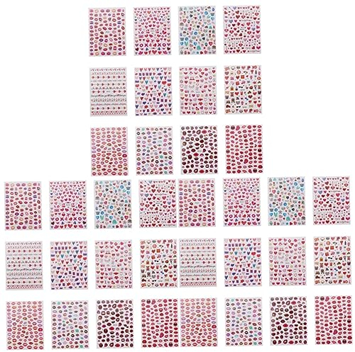 FRCOLOR 36 Blätter Nagel-kunst-aufkleber Des Valentinstags Kuss-aufkleber Calcomanias Para Uñas Liebhabertag Nagelaufkleber Kuss Nagel Aufkleber Herz-nagelaufkleber Nagelpolitur Feder