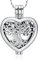 Tree of Life Urn Necklaces for Ashes Heart Shape Cremation Jewelry Memorial Keepsake Jewelry Gifts for Women Men Memorial Lockets Ashes Holder for Pet (Silver)