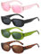 Dwenarry Bunte Party Sonnenbrille Set Rechteckige Vintage Sonnenbrillen Rtro Trendy Brille für Damen Plastik Aesthetic Partybrillen Fasching 4 Stücke