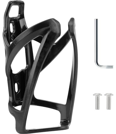 1 Stück Flaschenhalter Fahrrad,Langlebiger Schwarzer Kunststoff Getränkehalter Fahrrad mit 2 Schrauben und 1 Inbusschlüssel,Geeignet für Mountain Road Fahrrad Flaschenhalter