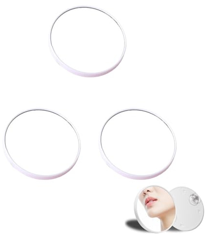 Eabdice 3 Stücke Saugnapf Spiegel, Kosmetikspiegel 10fach, Saugnapf Schminkspiegel 15cm, Geeignet für den Heimgebrauch, Schönheitssalons und Reisen